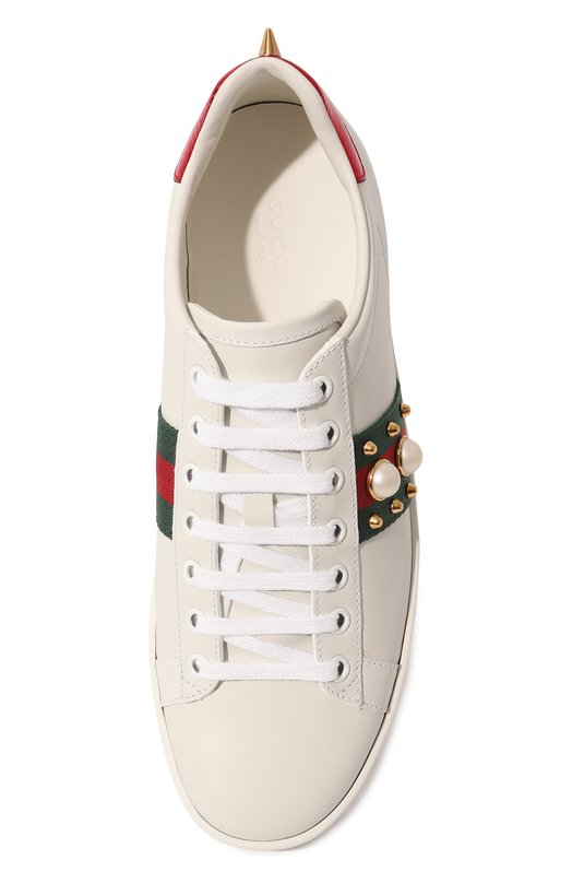 фото Кожаные кеды ace gucci