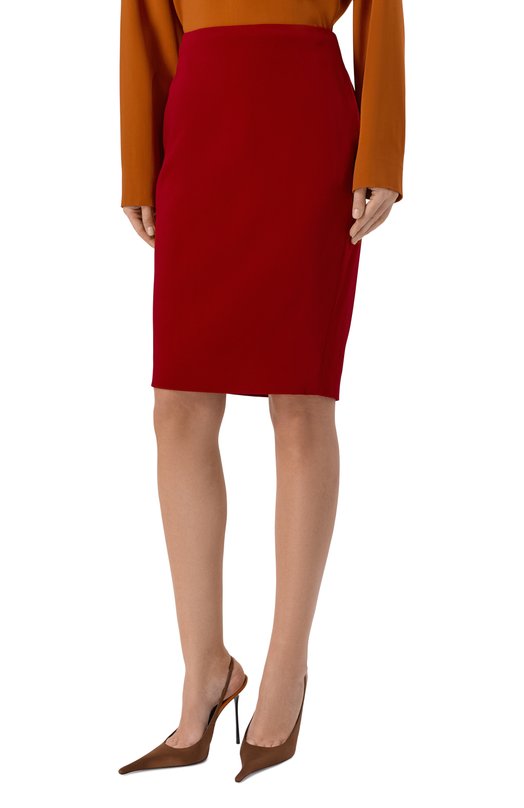 Юбка из вискозы Saint Laurent 852654/Y5J19 Красный  852654/Y5J19 Фото 3