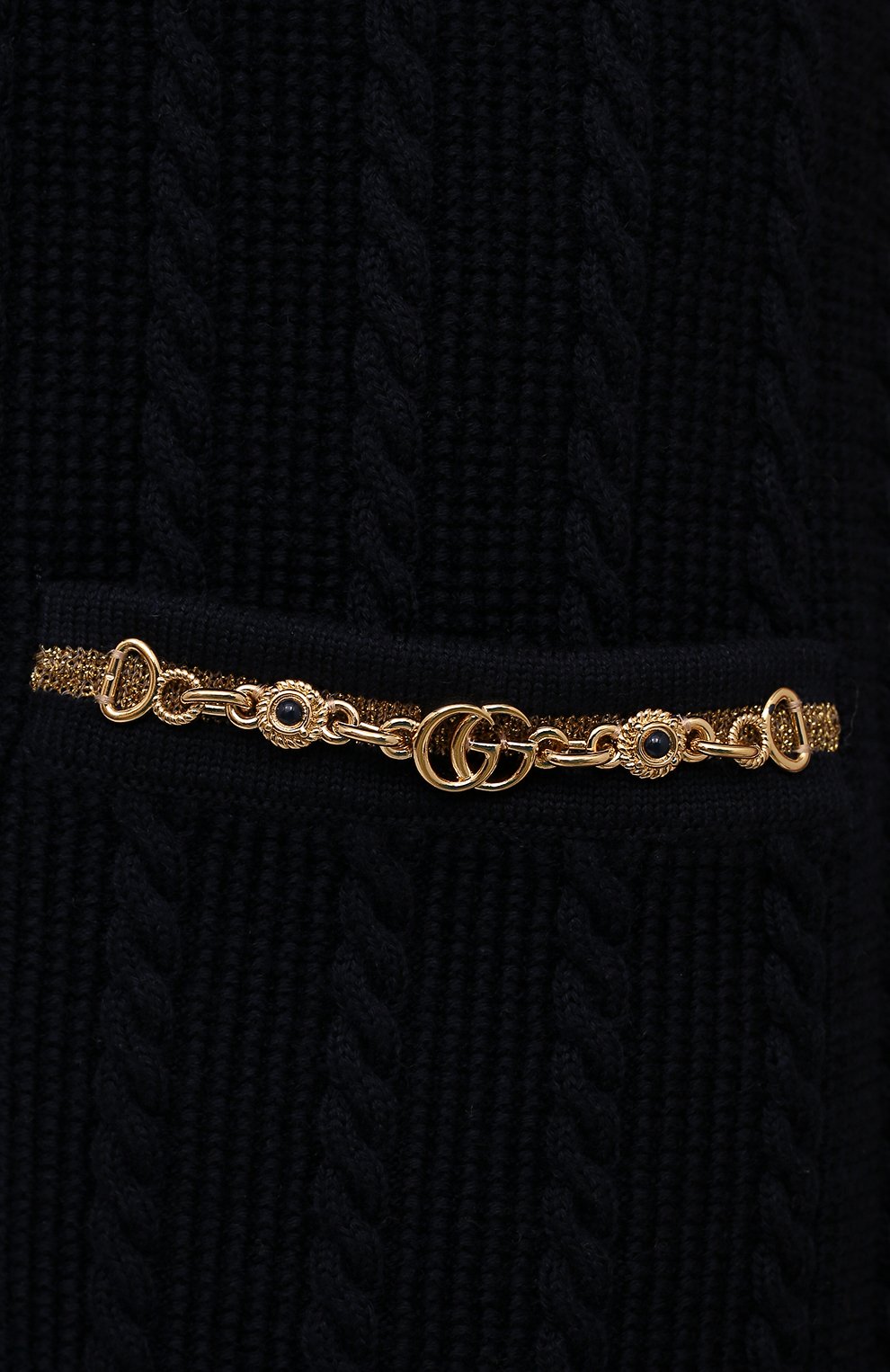 Платье из шерсти и хлопка GUCCI синего цвета по цене 252000 руб., арт. 658350/XKBV0, фото 5 Платье из шерсти и хлопка GUCCI, арт. 658350/XKBV0, фото 5