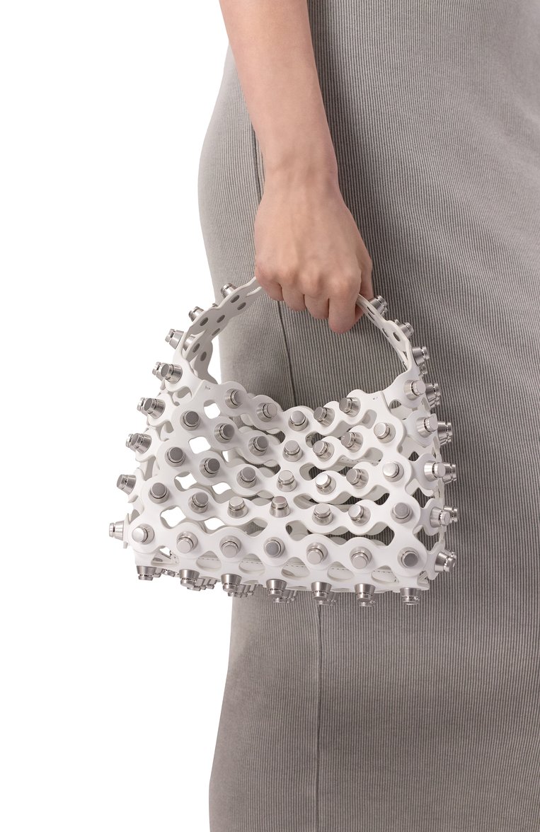 Женская сумка rex small ALEXANDER WANG белого цвета, арт. 20225R62L | Фото 3 (Размер: small; Автоматизация состава: Проставлено; Автоматизация ТО: Проставлено; Материал: Натуральная кожа)