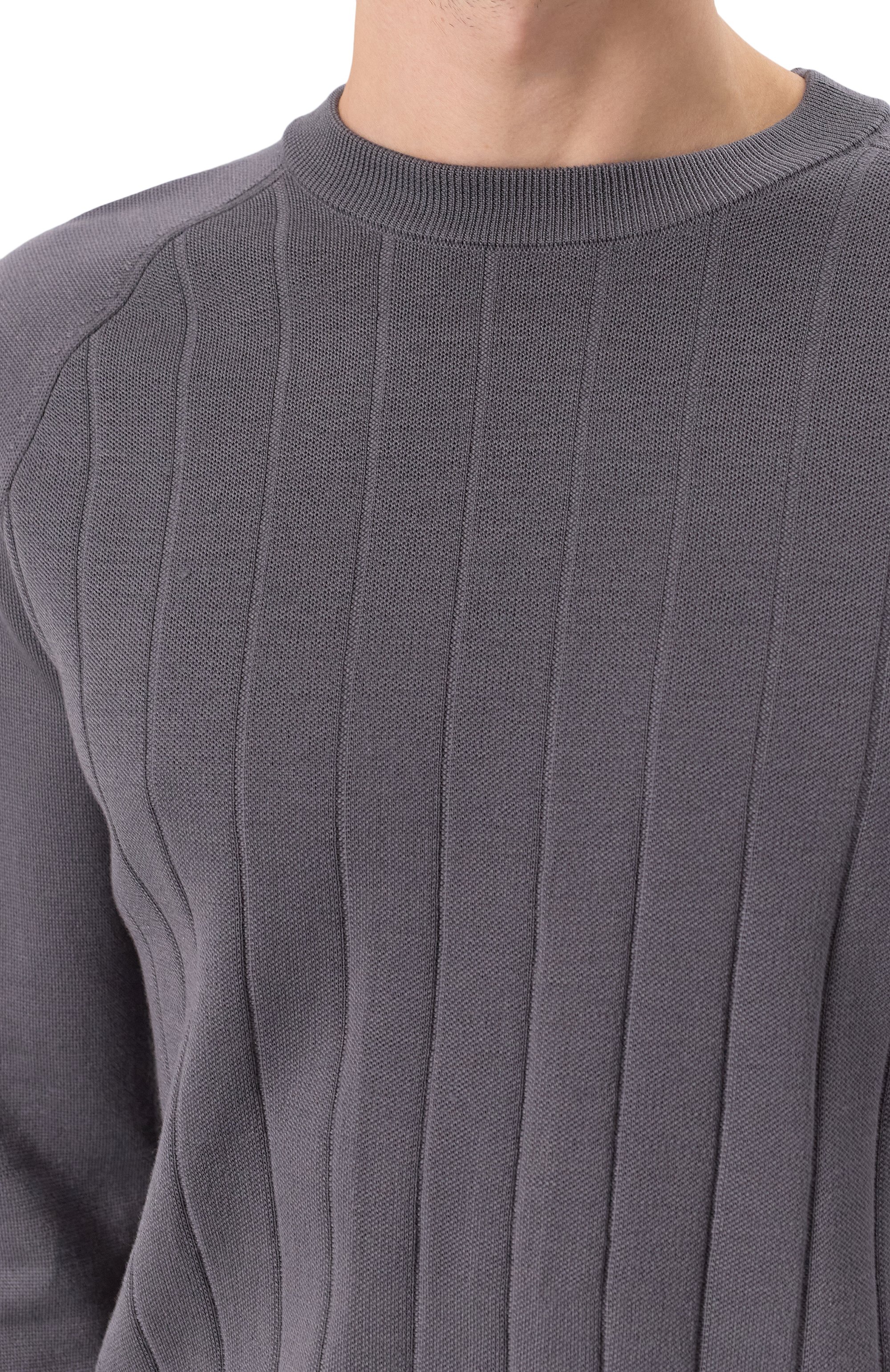 Джемпер из шерсти и лиоцелла BOSS темно-серого цвета по цене 29950 руб., арт. 50531162, фото 5 Джемпер из шерсти и лиоцелла BOSS, арт. 50531162, фото 5