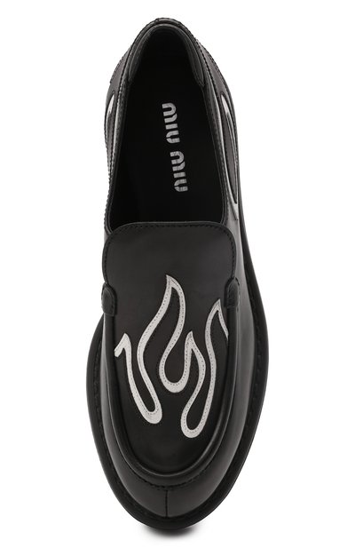 Кожаные лоферы MIU MIU, арт. 5D610D-3ATA-F0967-055, фото 5