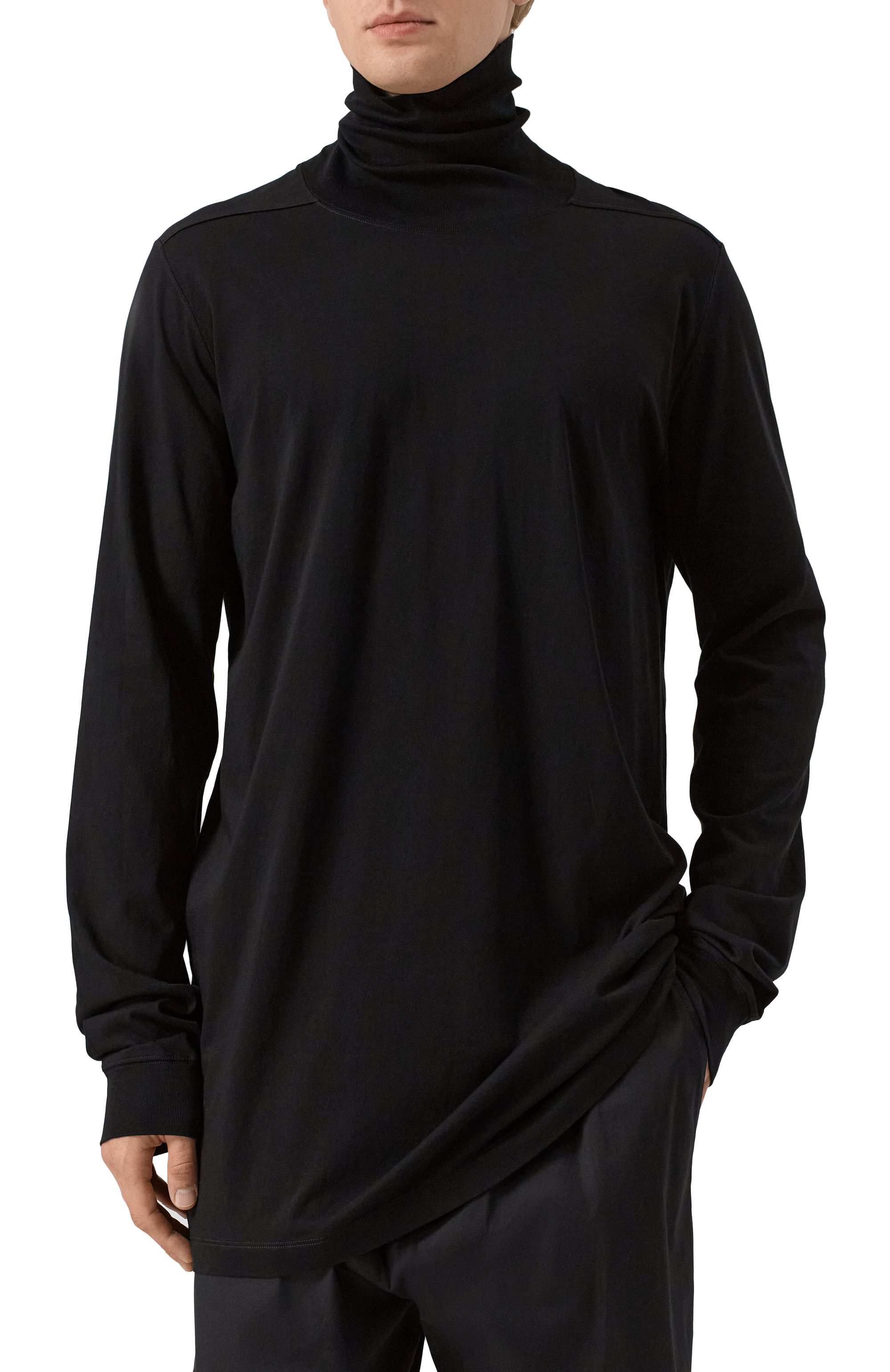 Хлопковая водолазка RICK OWENS, арт. RU02E1286/JA, фото 3