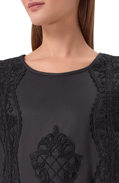 Платье из хлопка и вискозы MAURIZIO черного цвета по цене 68050 руб., арт. W06030581, фото 4 Платье из хлопка и вискозы MAURIZIO, арт. W06030581, фото 4