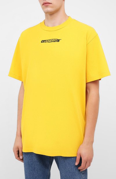 Хлопковая футболка OFF-WHITE, арт. 0MAA038E20JER0011810, фото 3