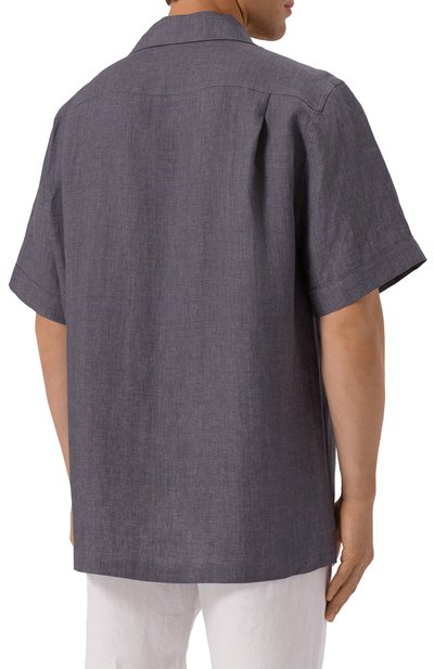 Льняная рубашка DOLCE & GABBANA темно-серого цвета по цене 98950 руб., арт. G5JH9Z/FU4L5, фото 4 Льняная рубашка DOLCE & GABBANA, арт. G5JH9Z/FU4L5, фото 4