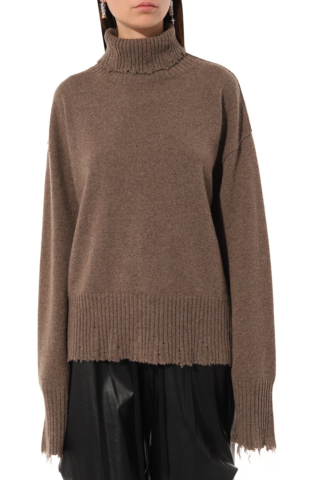 Кашемировый свитер UMA WANG коричневого цвета по цене 106000 руб., арт. UK7153, фото 3 Кашемировый свитер UMA WANG, арт. UK7153, фото 3