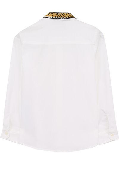 Хлопковая рубашка с аппликацией на воротнике GUCCI, арт. 479184/XBB75, фото 2