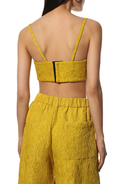 Бра-топ DRIES VAN NOTEN желтого цвета по цене 39950 руб., арт. 221-010740-4146, фото 4 Бра-топ DRIES VAN NOTEN, арт. 221-010740-4146, фото 4