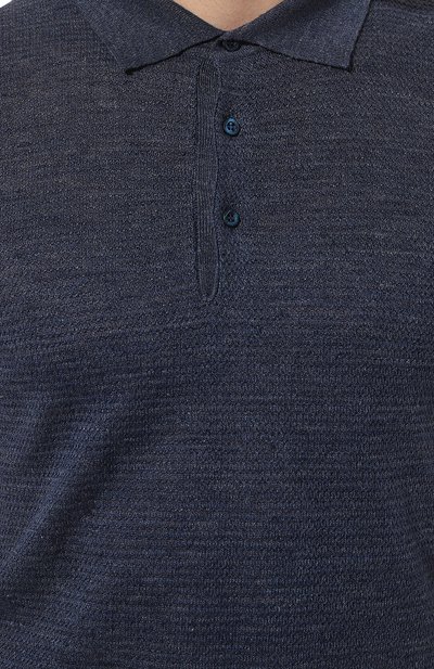 Поло изо льна и шелка CORNELIANI, арт. 93M566-9325161, фото 5