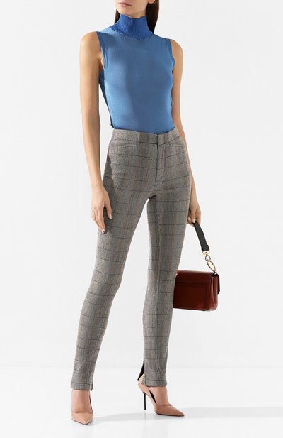 Топ из вискозы CHLOÉ синего цвета по цене 49950 руб., арт. CHC19WMH02640, фото 2 Топ из вискозы CHLOÉ, арт. CHC19WMH02640, фото 2