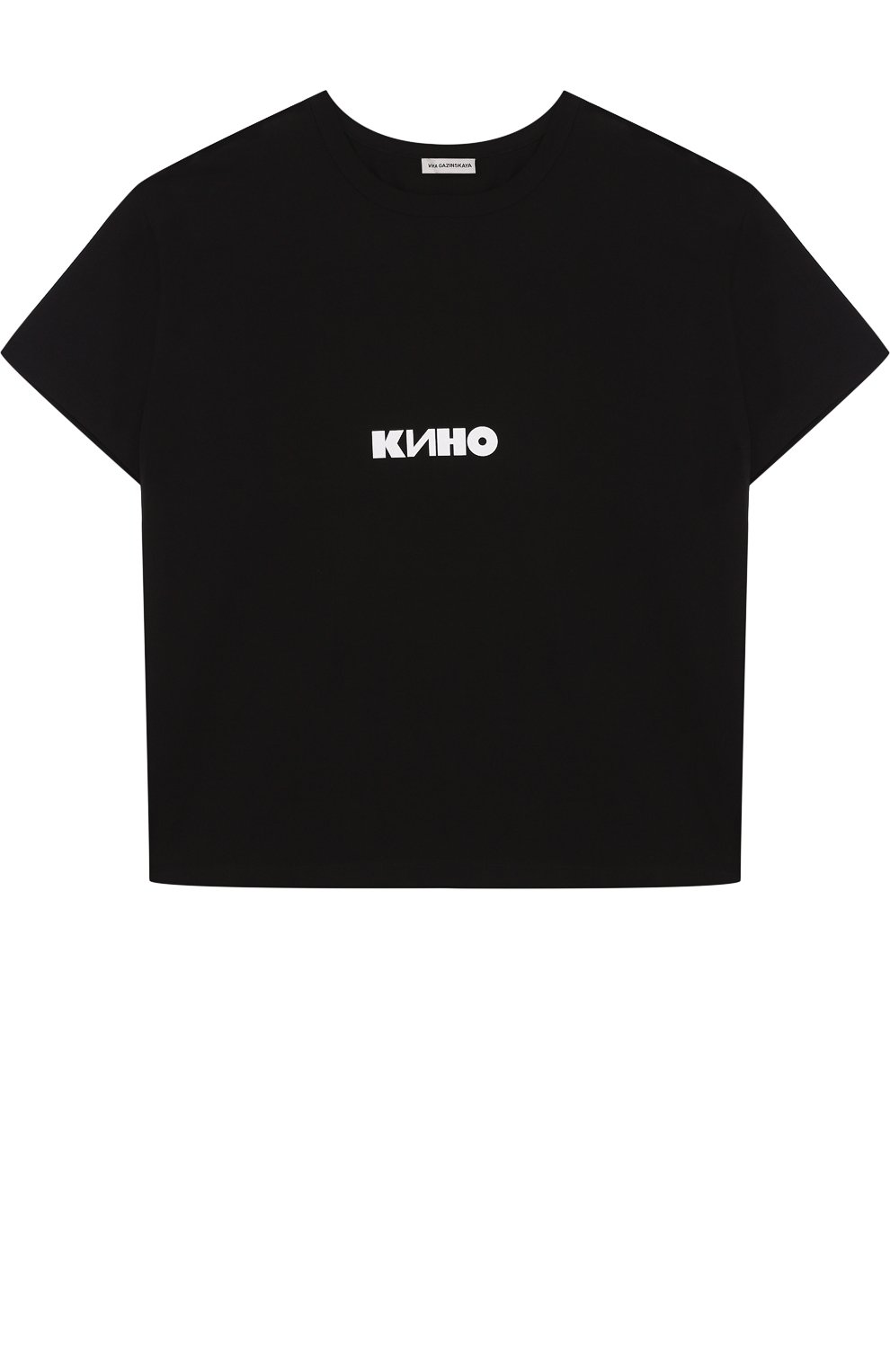 Хлопковая футболка с круглым вырезом и принтом VIKA GAZINSKAYA, арт. SS18-1246, фото 1