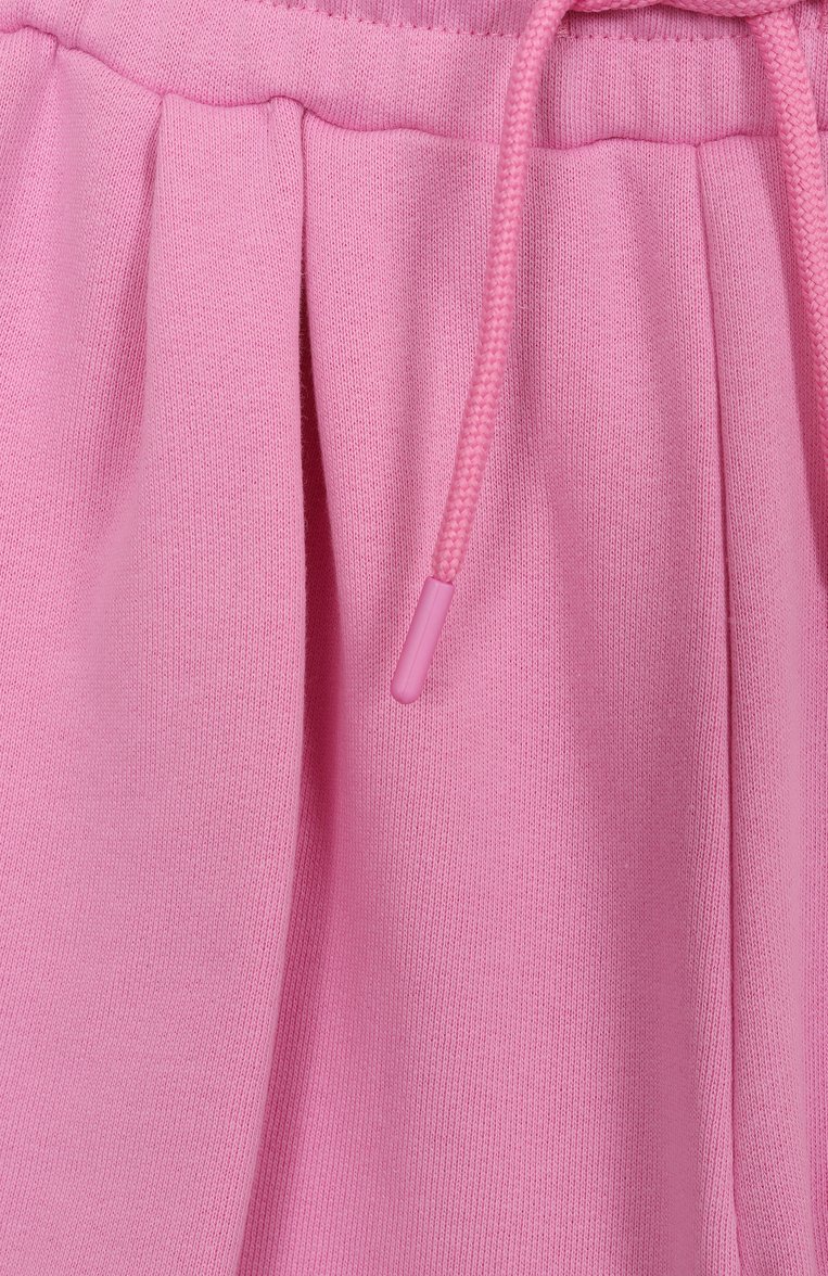 Детские хлопковые шорты MSGM KIDS розового цвета, арт. S5MSJGSH092 | Фото 3 (Нос: Не проставлено; Материал внешний: Хлопок; Случай: Повседневный; Девочки Кросс-КТ: Шорты-спорт; Автоматизация состава: Проставлено; Ростовка одежда: 6 лет | 116 см, 16 лет | 164 см, 12 лет | 152 см, 8 лет | 128 см, 10 - 11 лет | 140 - 146см)