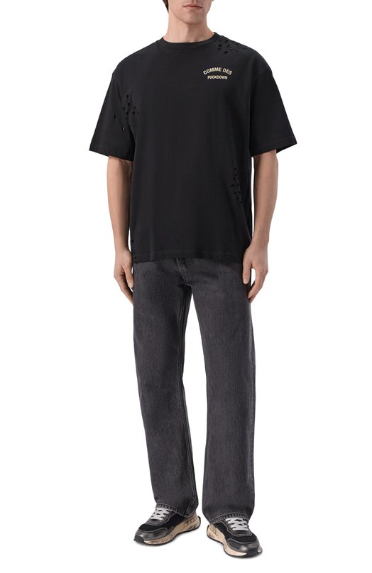 Хлопковая футболка Comme des Fuckdown CFABM01923 Чёрный  CFABM01923 Фото 2