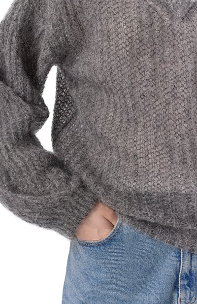 Свитер из шерсти и вискозы BOSS серого цвета по цене 33550 руб., арт. 50547926, фото 5 Свитер из шерсти и вискозы BOSS, арт. 50547926, фото 5