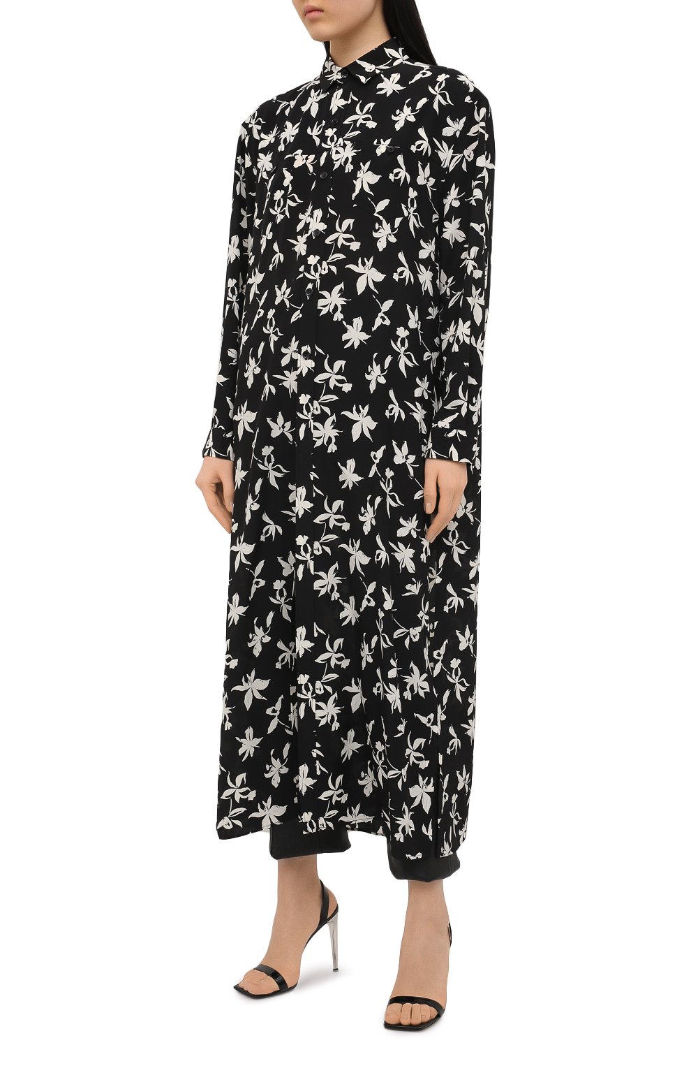 Шелковое платье SAINT LAURENT, арт. 642423/Y2C16, фото 3