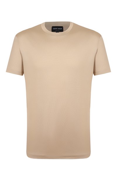 Мужская футболка из шелка и хлопка GIORGIO ARMANI, арт. 3KSM77/SJZHZ