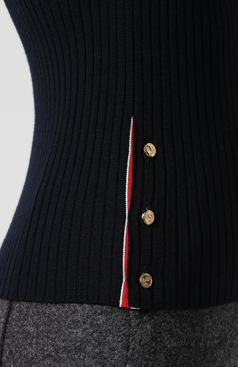 Шерстяной пуловер с круглым вырезом THOM BROWNE, арт. FKA171A-00014 415, фото 5