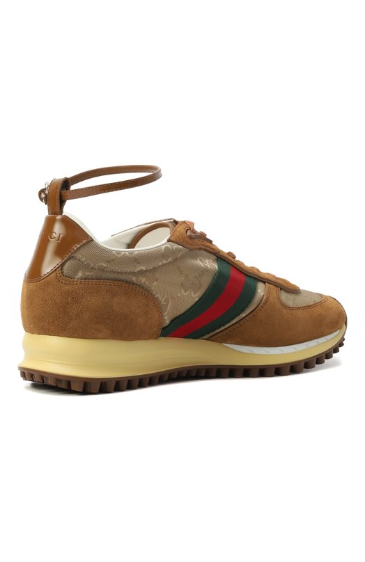 Комбинированные кроссовки Re-Motion Gucci 840291/AAEZM Коричневый  840291/AAEZM Фото 5
