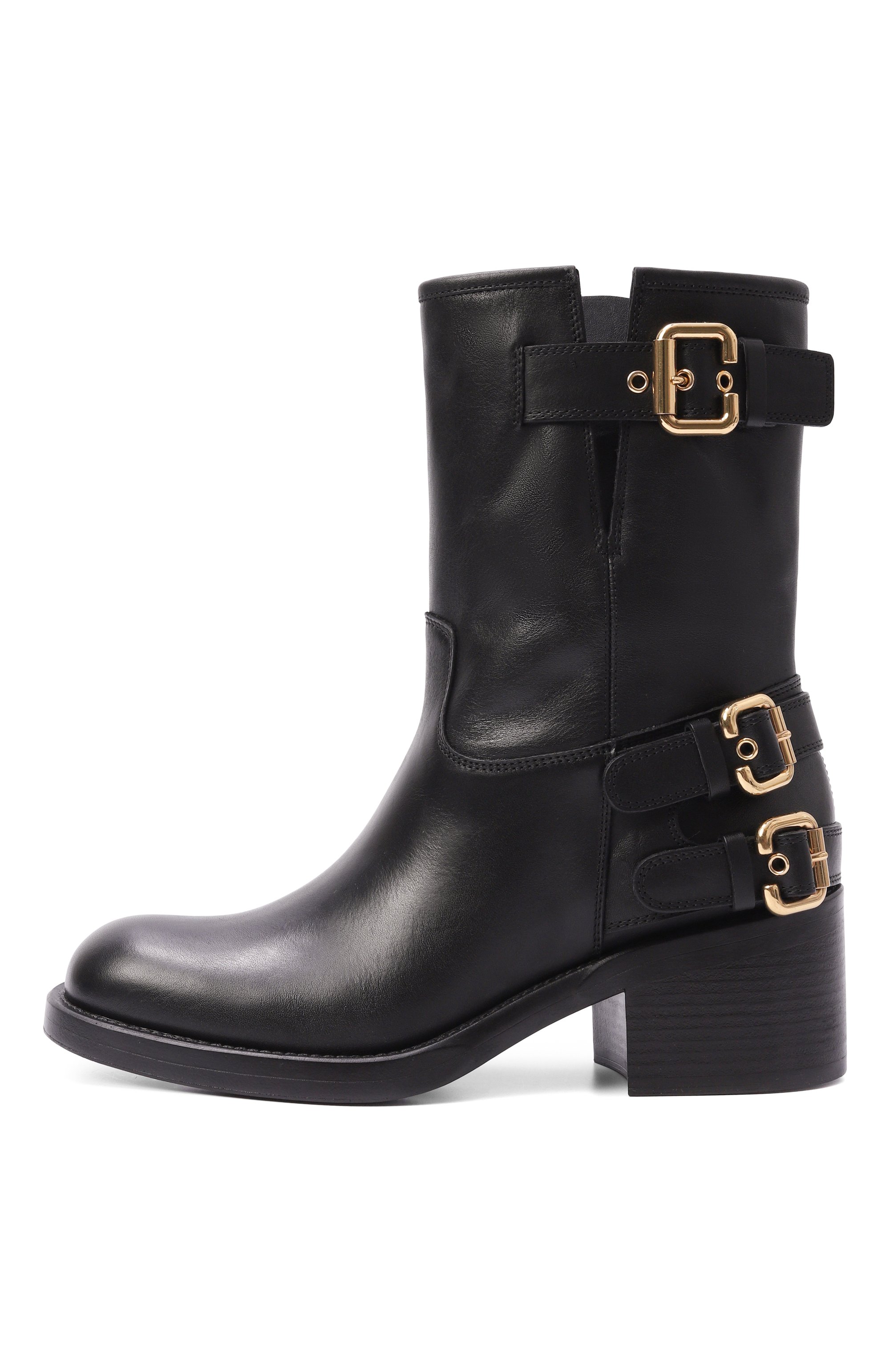 Кожаные полусапоги dakota CHLOÉ черного цвета по цене 152000 руб., арт. CH26A12FYR, фото 4 Кожаные полусапоги dakota CHLOÉ, арт. CH26A12FYR, фото 4
