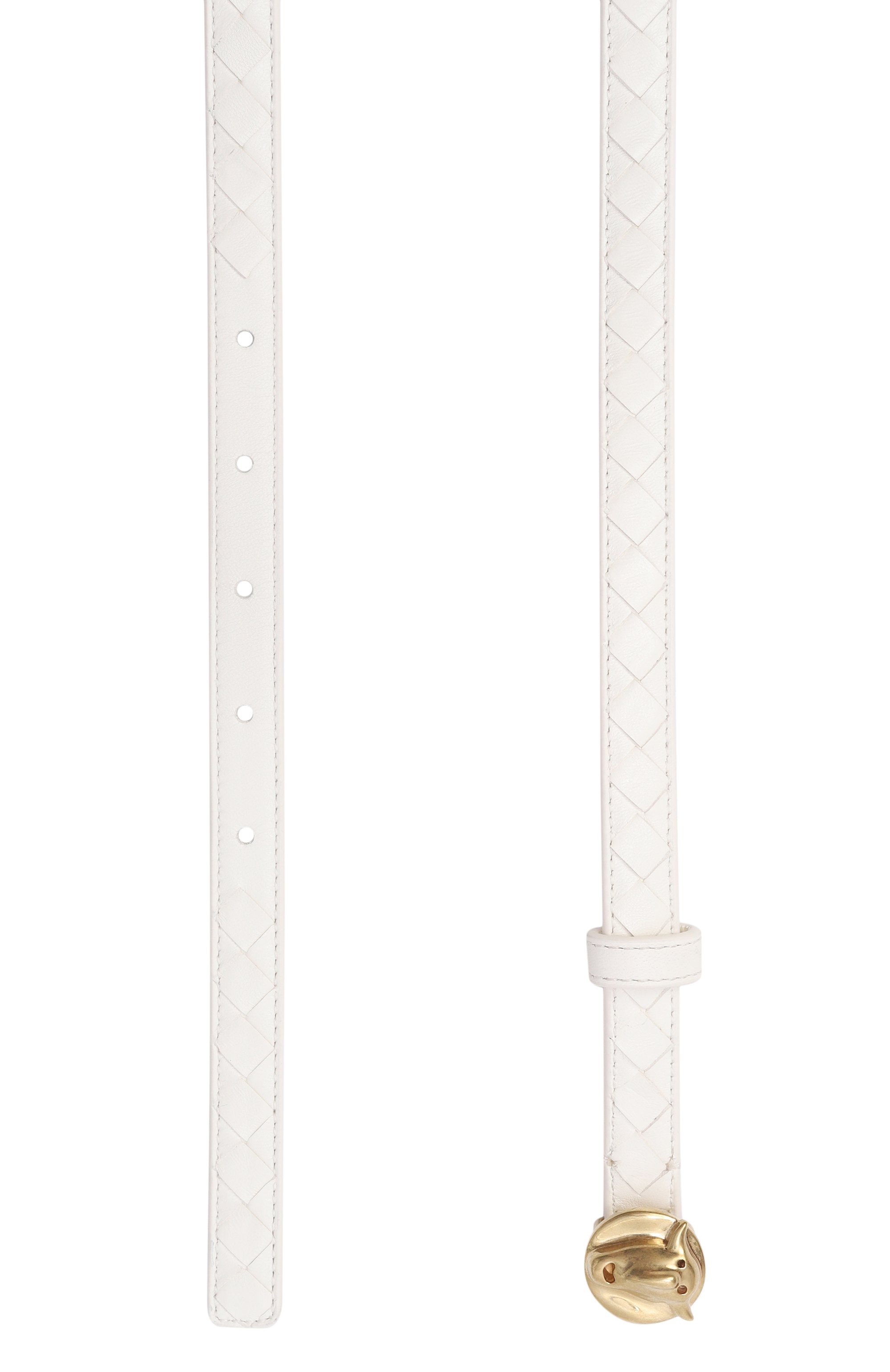 Кожаный ремень BOTTEGA VENETA белого цвета по цене 92950 руб., арт. 867591/V0HW5, фото 3 Кожаный ремень BOTTEGA VENETA, арт. 867591/V0HW5, фото 3