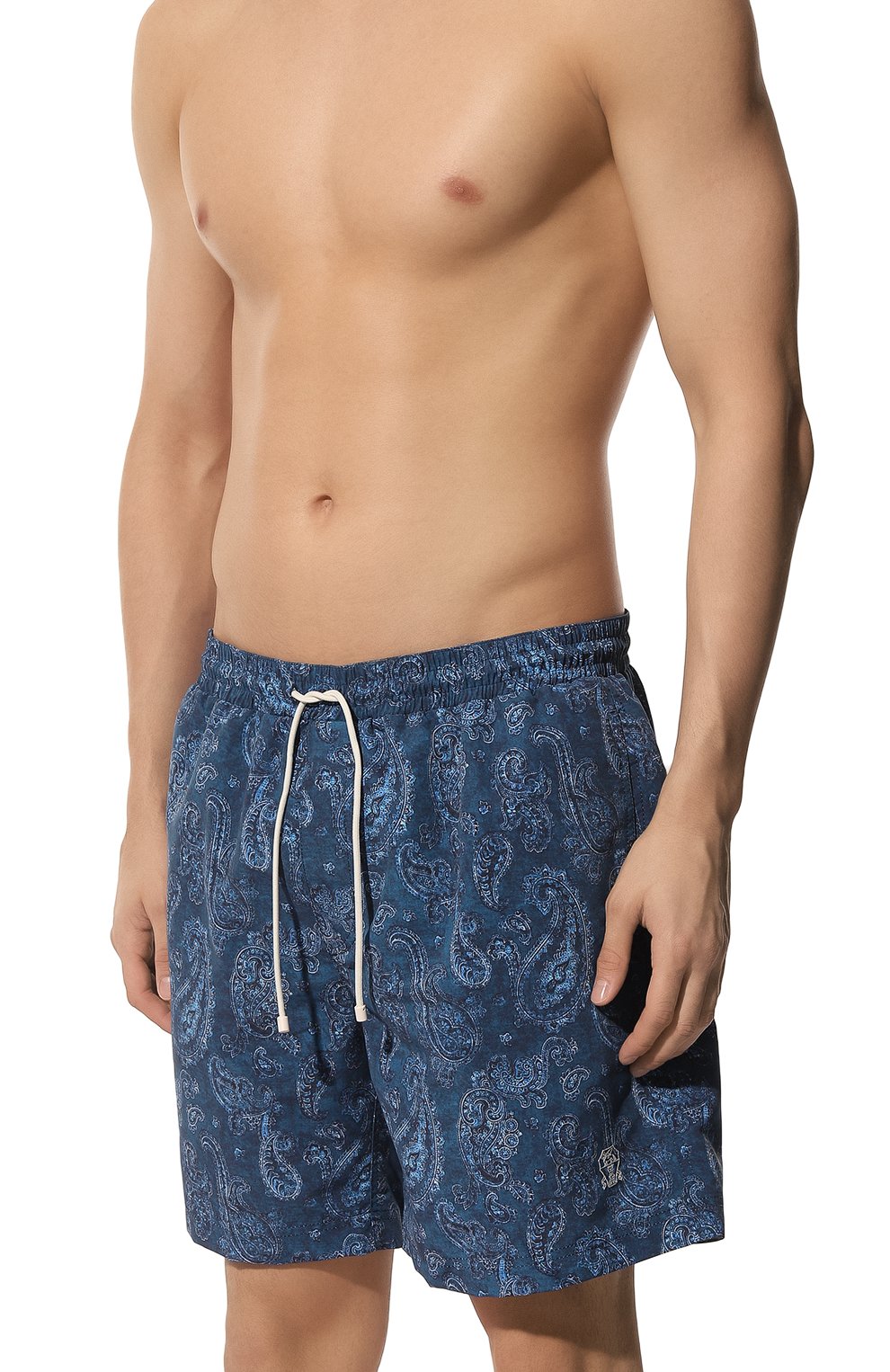 Плавки-шорты BRUNELLO CUCINELLI синего цвета по цене 46400 руб., арт. MW842043, фото 2 Плавки-шорты BRUNELLO CUCINELLI, арт. MW842043, фото 2