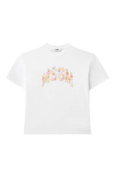 Хлопковая футболка MSGM KIDS, арт. S5MSJGTH105