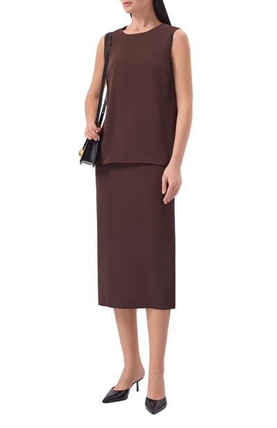 Топ P.A.R.O.S.H. коричневого цвета по цене 34200 руб., арт. D312429/PANTY26, фото 2 Топ P.A.R.O.S.H., арт. D312429/PANTY26, фото 2