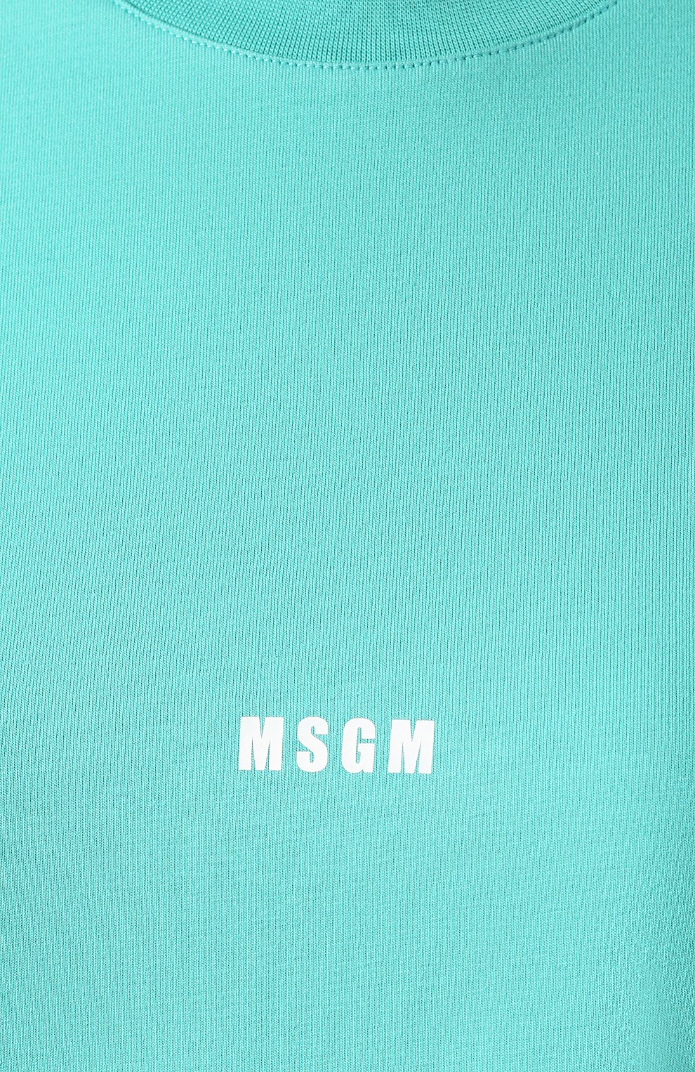 Хлопковая футболка MSGM светло-зеленого цвета по цене 9350 руб., арт. 2841MDM225 207298, фото 5 Хлопковая футболка MSGM, арт. 2841MDM225 207298, фото 5