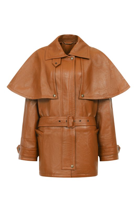 Кожаная куртка Chloé CHC24WCM20202 Коричневый CHC24WCM20202