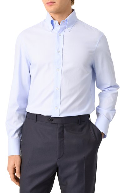 Хлопковая рубашка BRUNELLO CUCINELLI, арт. MB6971716, фото 3