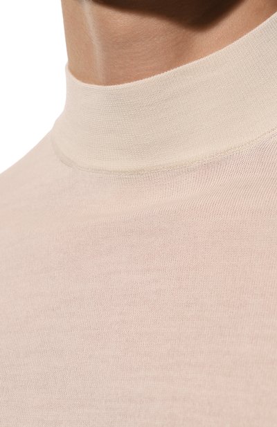 Водолазка из шерсти и шелка ANDREA CAMPAGNA кремового цвета по цене 43950 руб., арт. LU1ML LSC18R, фото 5 Водолазка из шерсти и шелка ANDREA CAMPAGNA, арт. LU1ML LSC18R, фото 5