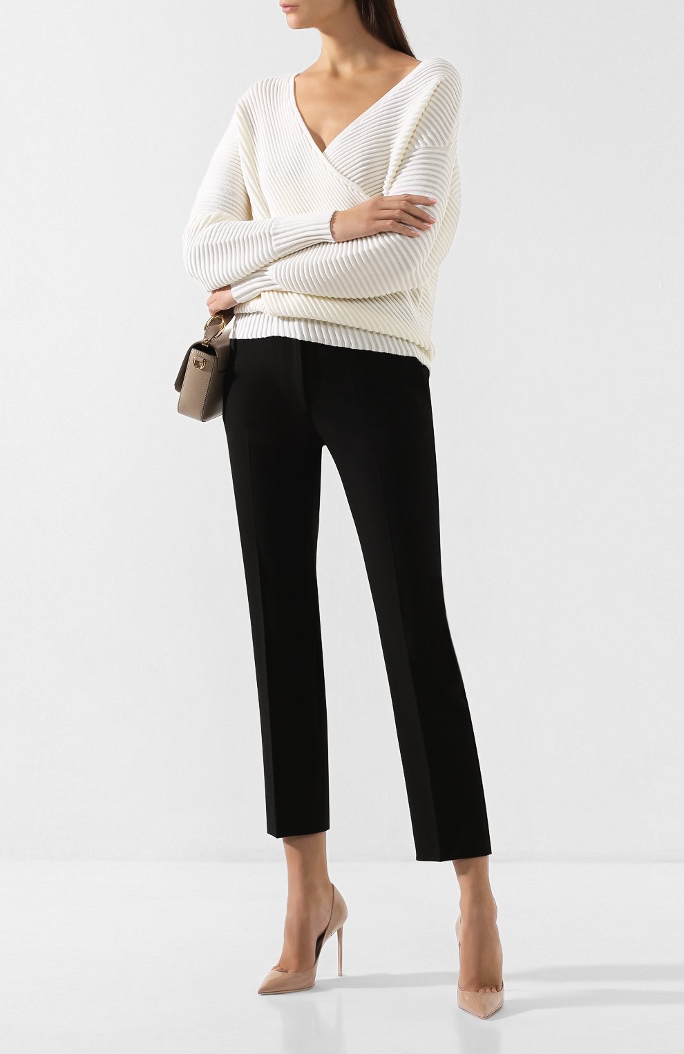 Брюки со стрелками VICTORIA, VICTORIA BECKHAM, арт. TRVV 145 PAW19 D0UBLE FACE STRETCH, фото 2