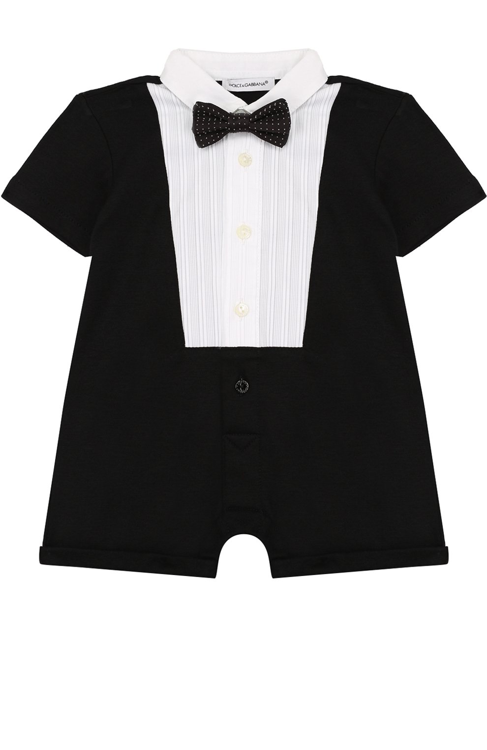 Хлопковый песочник с галстуком-бабочкой DOLCE & GABBANA, арт. L1J0H5/G7H0M, фото 1