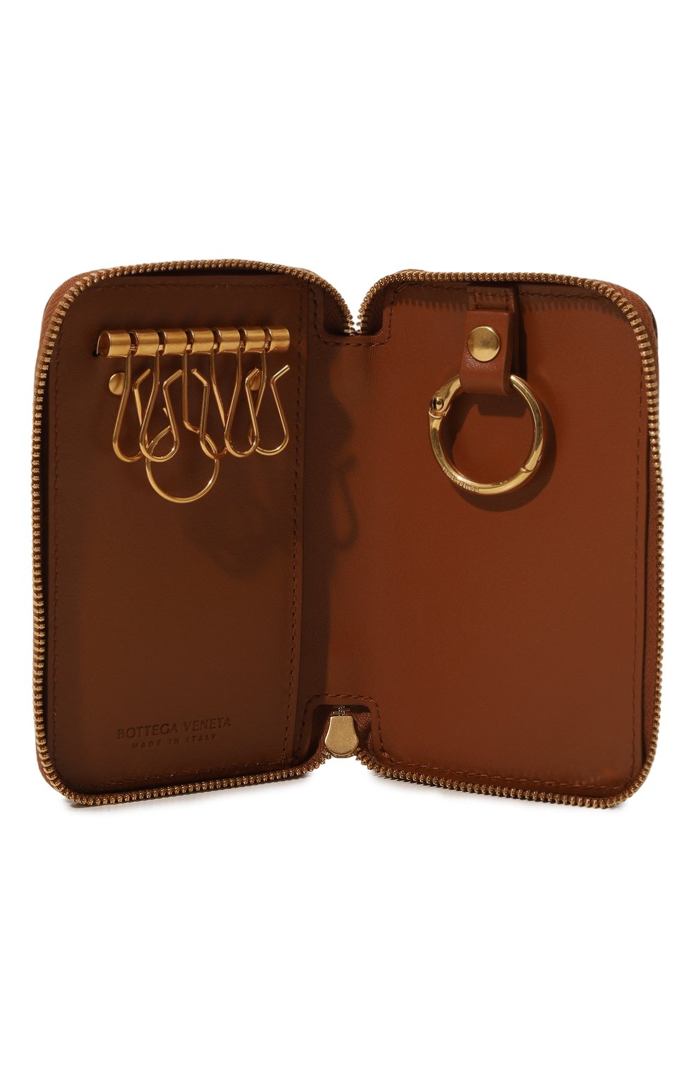Кожаный футляр для ключей BOTTEGA VENETA коричневого цвета по цене 61550 руб., арт. 689522/VCPP2, фото 3 Кожаный футляр для ключей BOTTEGA VENETA, арт. 689522/VCPP2, фото 3