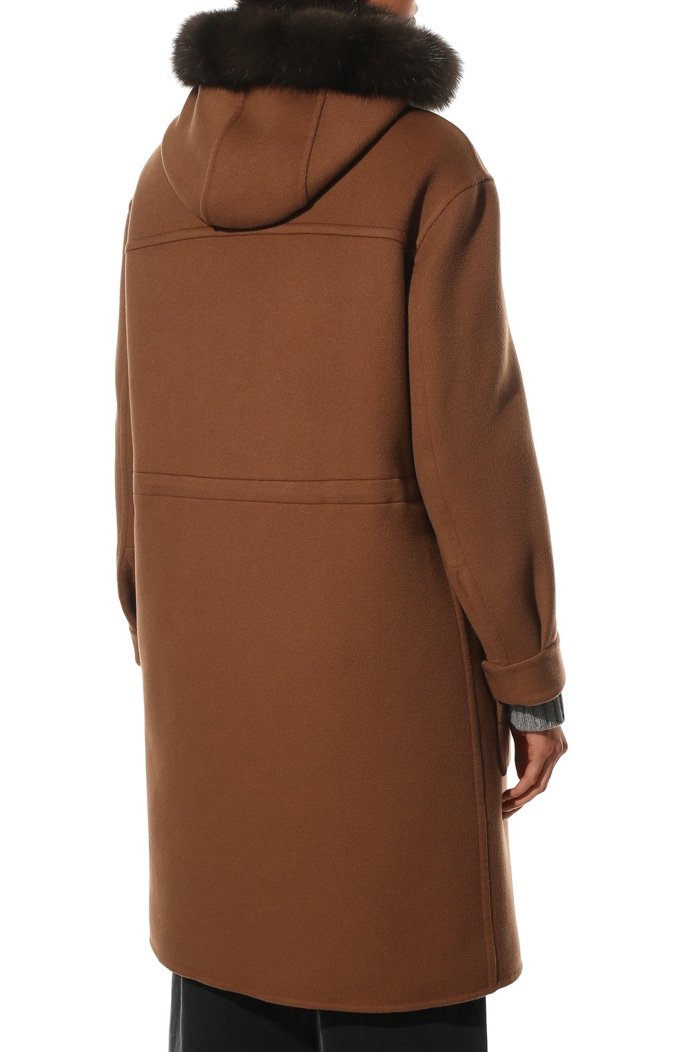 Кашемировое пальто с меховой отделкой LORO PIANA, арт. FAM0329, фото 4