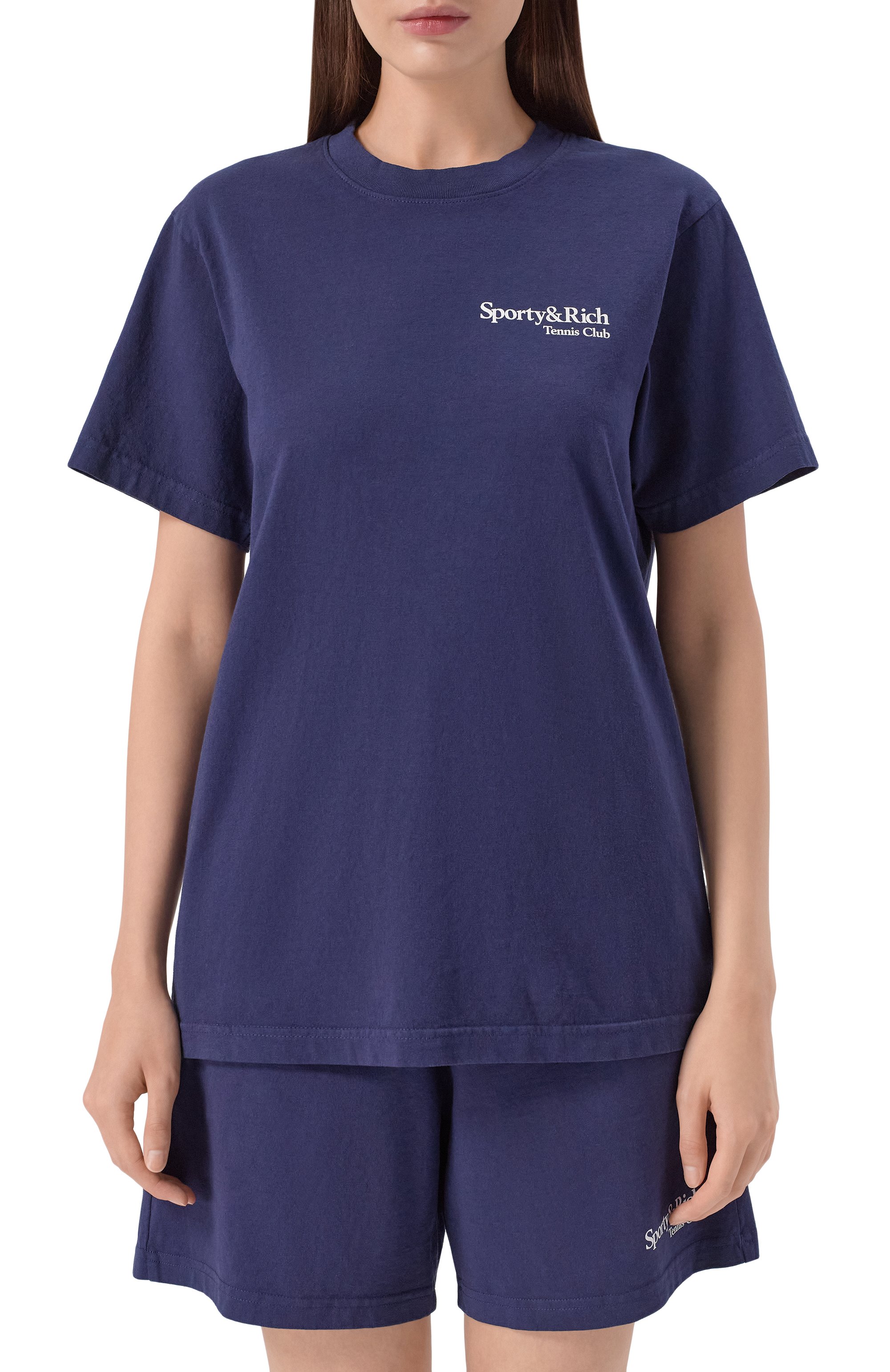 Хлопковая футболка SPORTY AND RICH, арт. T0043621425BL106, фото 3