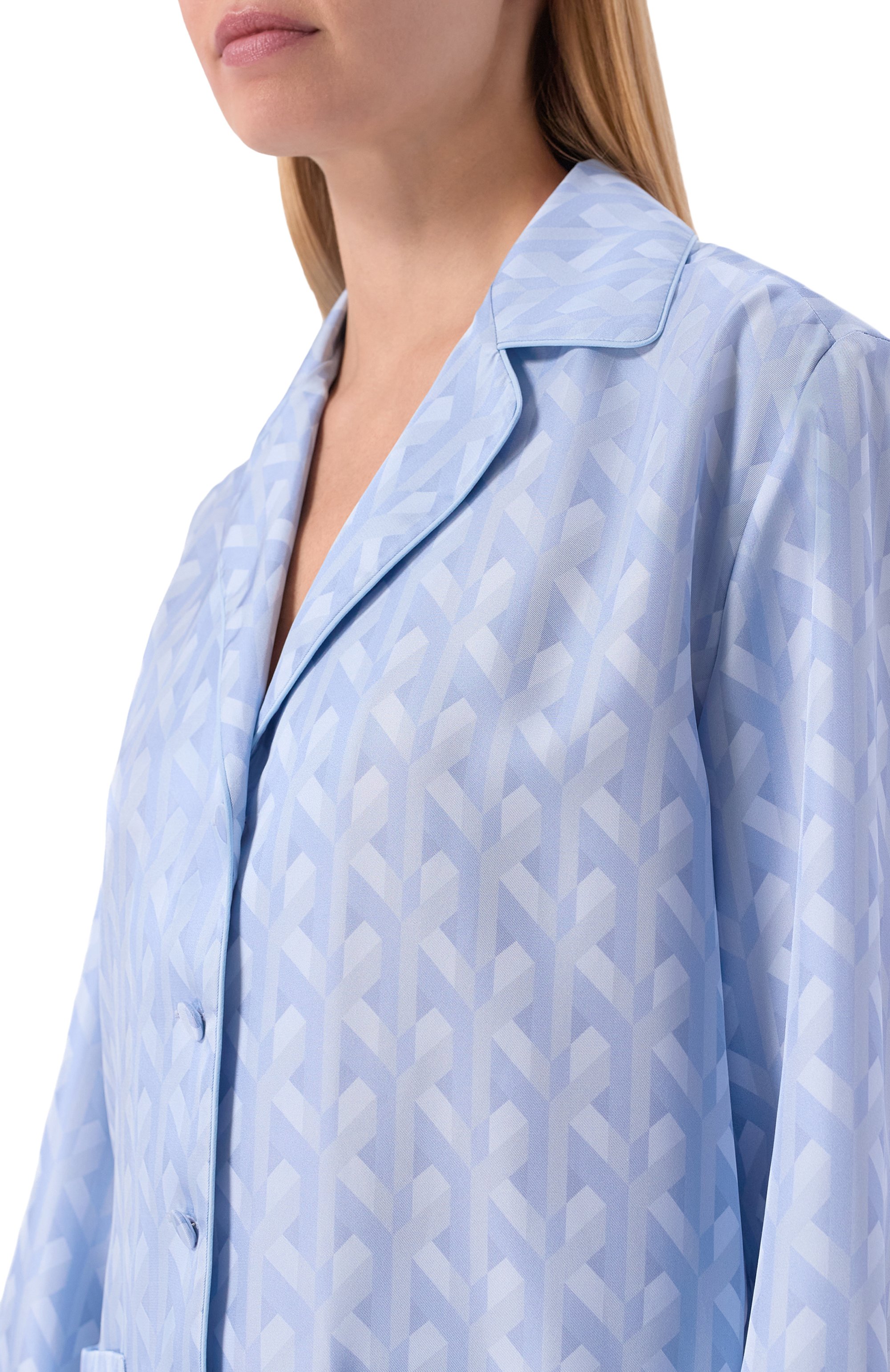 Шелковая рубашка MVST голубого цвета по цене 154000 руб., арт. M26.2PW.B017/F127, фото 5 Шелковая рубашка MVST, арт. M26.2PW.B017/F127, фото 5