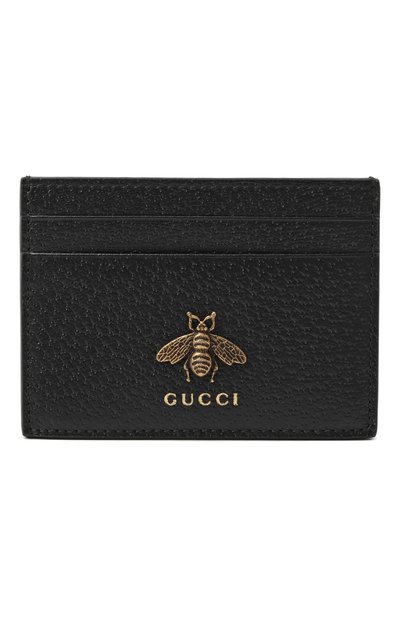 Мужской кожаный чехол для кредитных карт animalier GUCCI, арт. 523685/DJ20T