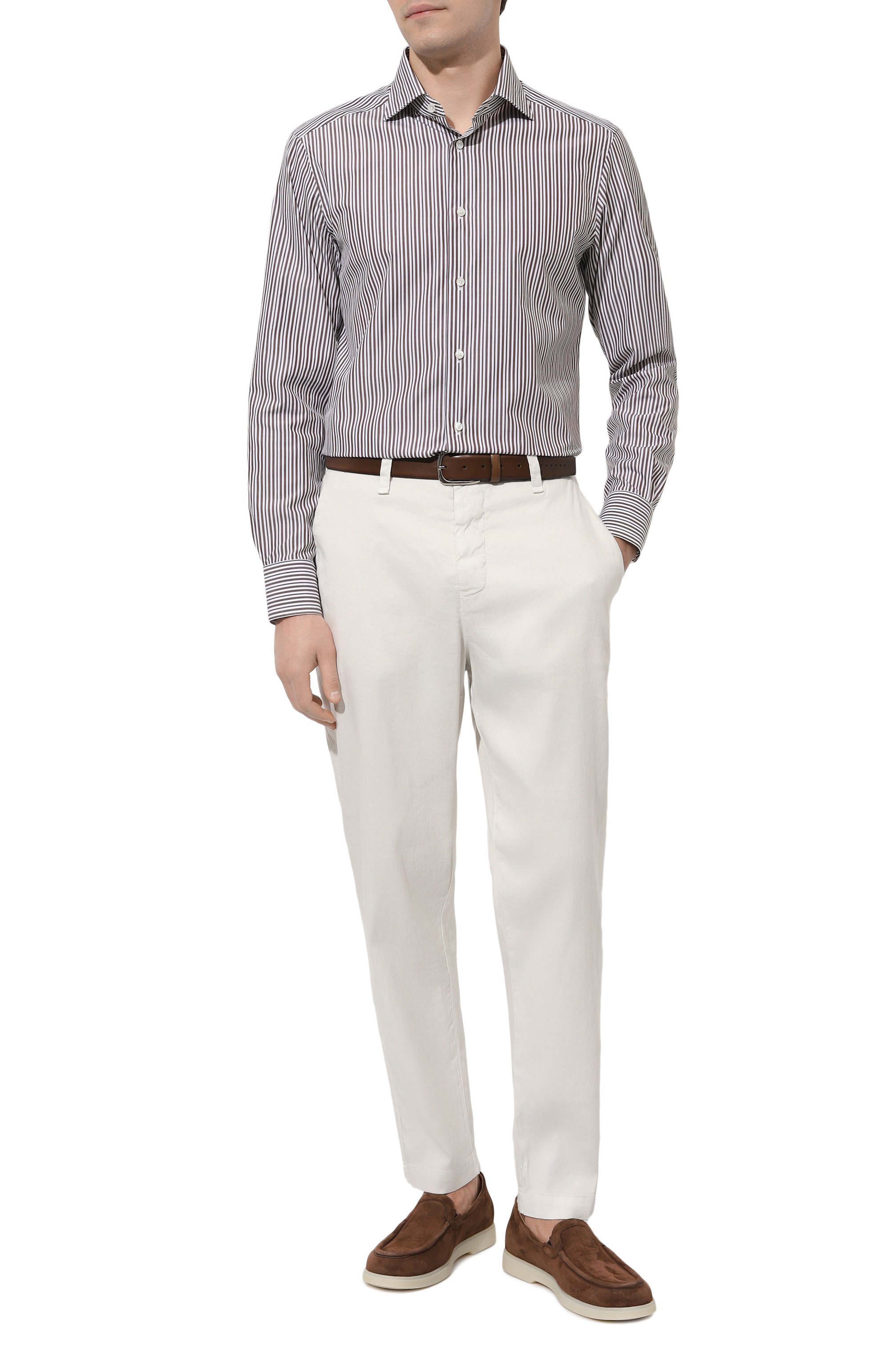 Хлопковая рубашка ZEGNA, арт. 701018A7/9MS0BA, фото 2