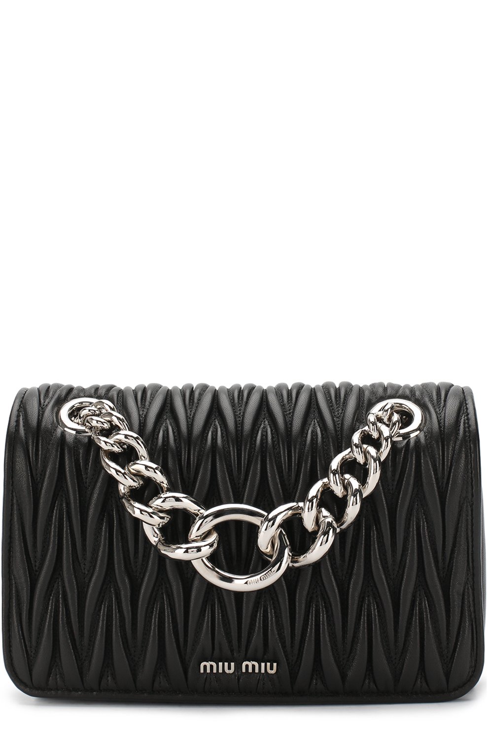 Кожаная сумка на цепочке MIU MIU, арт. 5BD023-N88-F0002-OOO, фото 1