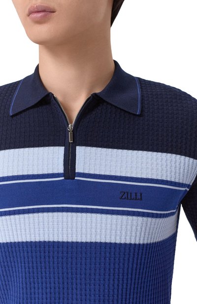 Поло из хлопка и шелка ZILLI, арт. KZP002M0107VFSTR0_002, фото 5
