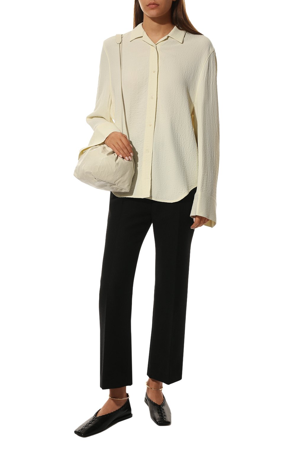 Кожаные балетки JIL SANDER черного цвета по цене 68500 руб., арт. JS30217A-13040, фото 2 Кожаные балетки JIL SANDER, арт. JS30217A-13040, фото 2