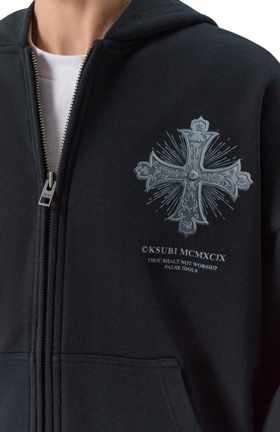 Хлопковая толстовка KSUBI черного цвета по цене 34550 руб., арт. MSP26FL021, фото 5 Хлопковая толстовка KSUBI, арт. MSP26FL021, фото 5