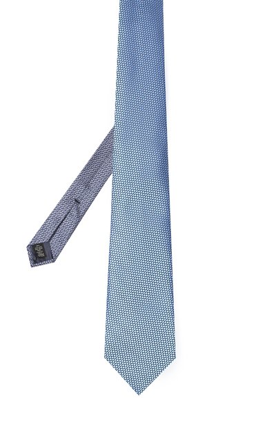 Шелковый галстук с узором ZEGNA голубого цвета по цене 24650 руб., арт. Z4F04/1US, фото 2 Шелковый галстук с узором ZEGNA, арт. Z4F04/1US, фото 2
