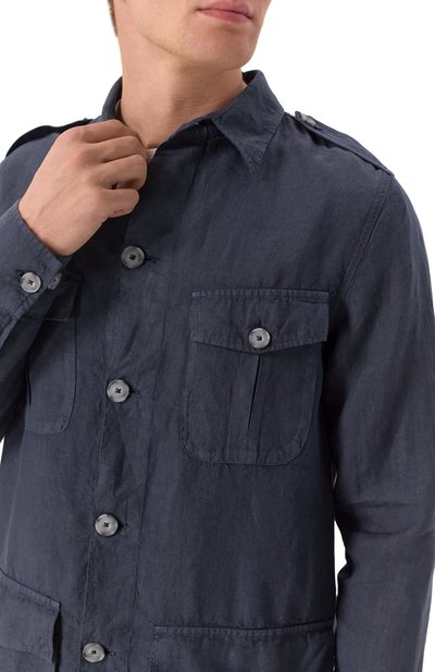 Льняная куртка-рубашка 120% LINO, арт. 32ALIM89RH/0253/000, фото 5