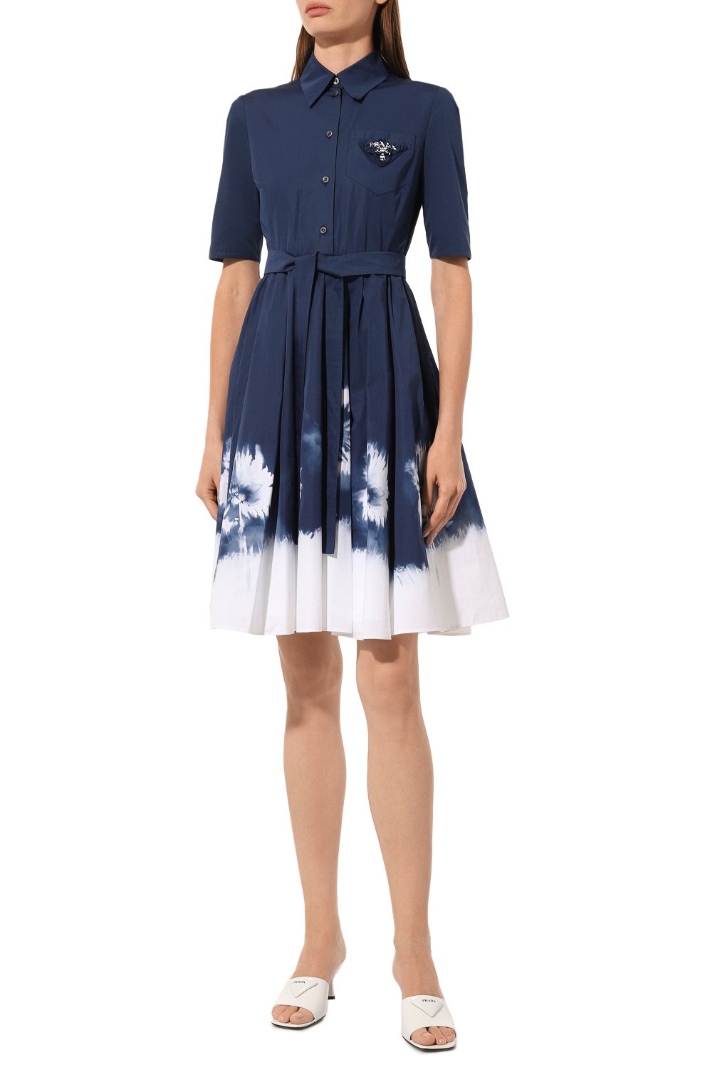 Хлопковое платье PRADA, арт. P3E24R-1Y1V-F057L-211, фото 3