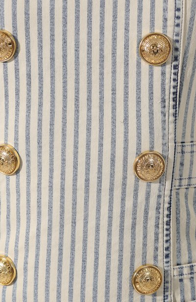 Хлопковое платье BALMAIN голубого цвета по цене 118500 руб., арт. RF16274/D038, фото 5 Хлопковое платье BALMAIN, арт. RF16274/D038, фото 5