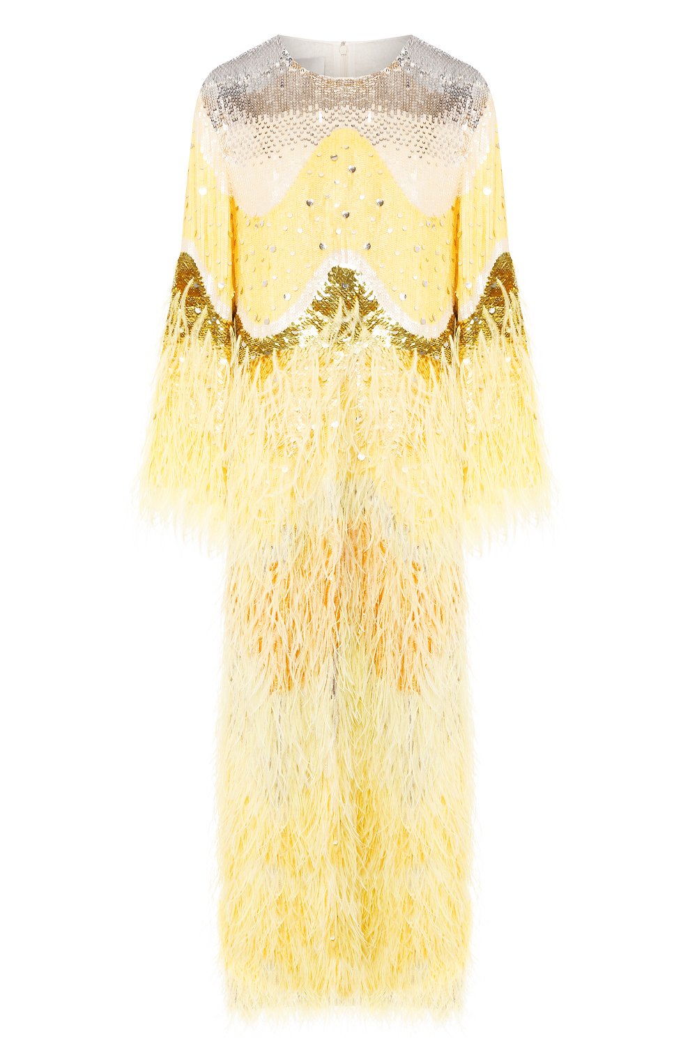 Платье с отделкой перьями VALENTINO, арт. TB0VARE52UP, фото 1