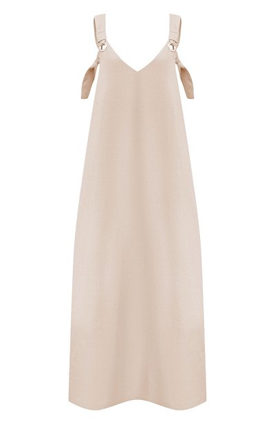 Льняное платье MVST светло-бежевого цвета по цене 164000 руб., арт. TXBEL-Y095, фото 1 Льняное платье MVST, арт. TXBEL-Y095, фото 1